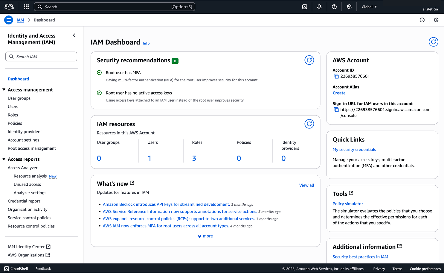 AWS IAM Console