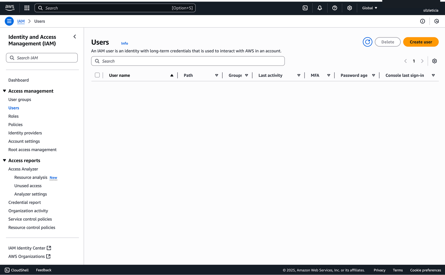 Create new user